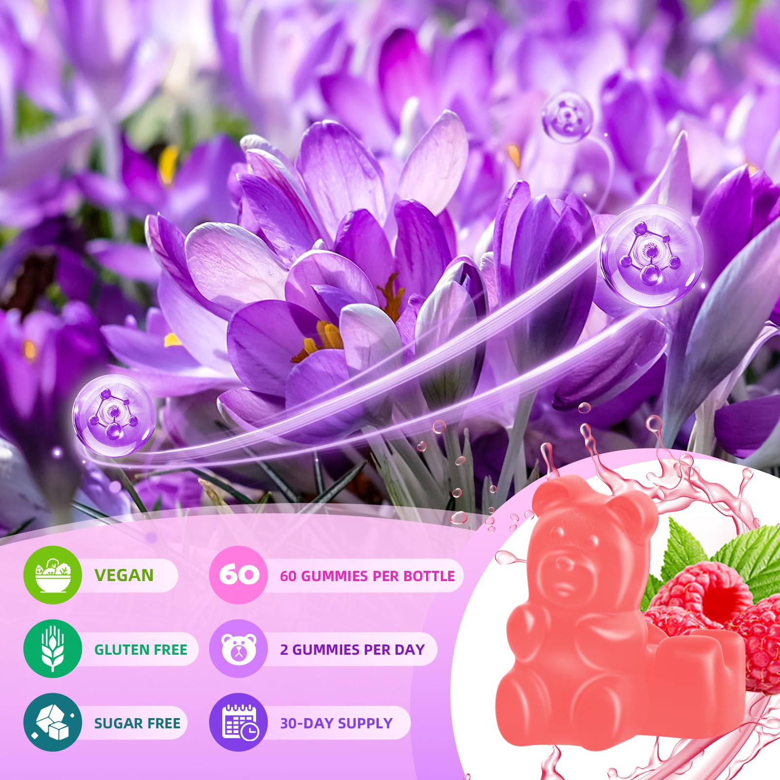 BVIVLOO Gommes Safran – mode de vie actif et routine quotidienne.