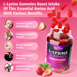 BVIVLOO Lysine Gummies saveur fruits rouges, expérience gourmande et sans sucre.