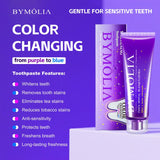 BYMOLIA dentifrice sensibles, tube montrant sa texture douce