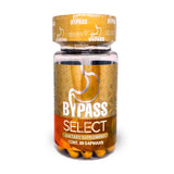 Bypass Select: bouteille contenant des gélules, énergie durable au quotidien.