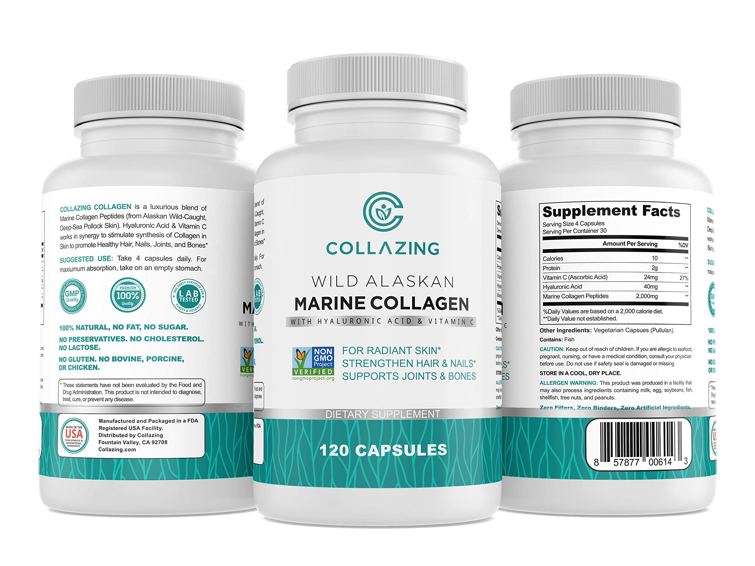 C COLLAZING – Collagène marin: poudre pour peau éclatante et cheveux forts.
