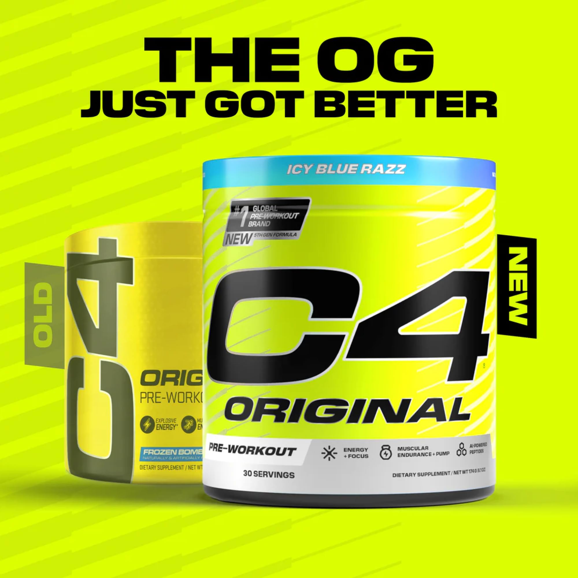 Design emballage C4 Original avec logo distinctif.