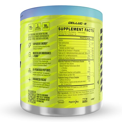 Étiquette C4 Original montrant bêta-alanine.
