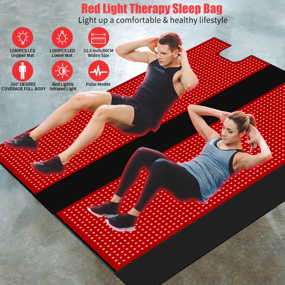 cabpay tapis lumière rouge 660-850 pour visage et dos, apaise les tensions.