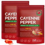 Cacukn Cayenne : capsules dans la bouteille, soutien potentiel à l'énergie quotidienne.