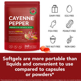Graphique montrant une circulation sanguine soutenue par Cacukn Cayenne.