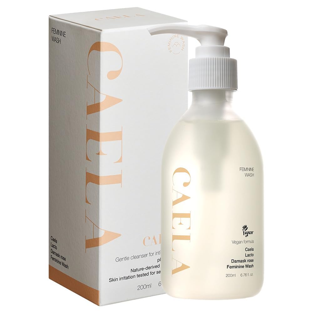 CAELA lavage féminin, flacon ph-5-5 pour équilibre intime au quotidien.
