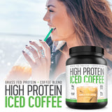 Café protéiné glacé vanille, option pré-entraînement pour démarrer la journée.