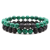 Bracelet Caiyao, perles volcaniques matte, diffuseur d'huile essentielle pratique pour aromathérapie