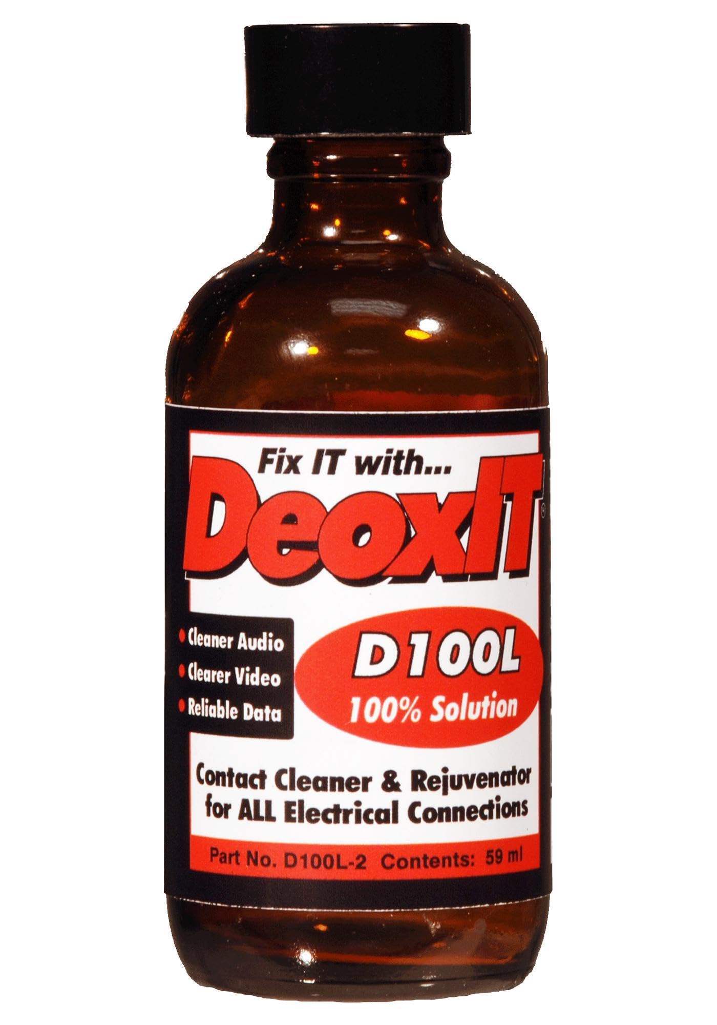 CAIG DeoxIT Liquide – bouteille utilisée pour désoxyder et améliorer la conductivité des contacts
