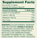 Calcium Magnésium Zinc D3 - emballage pratique sans gluten ni lactose
