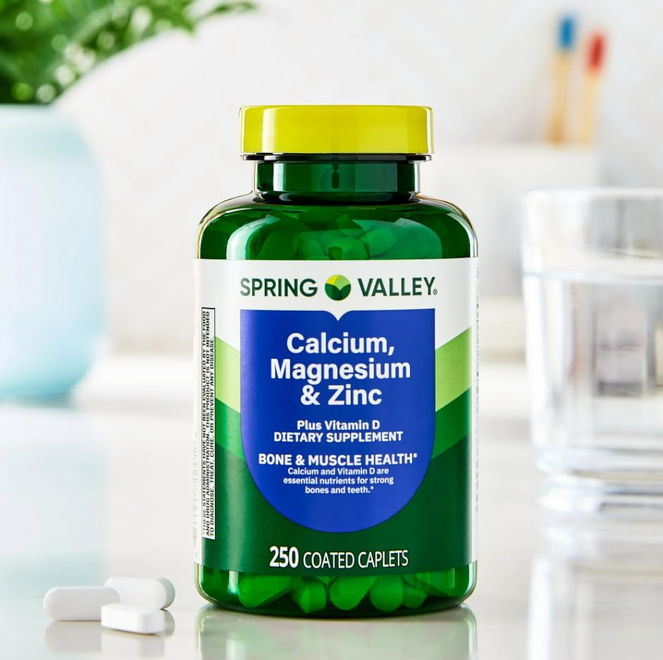 Calcium Magnésium Zinc D3 - flacon clair et caplets faciles à prendre