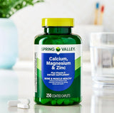 Calcium Magnésium Zinc D3 - flacon clair et caplets faciles à prendre