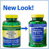 Calcium, Magnésium, Zinc Plus Vitamine D3 – Caplets, dosage quotidien facilité.