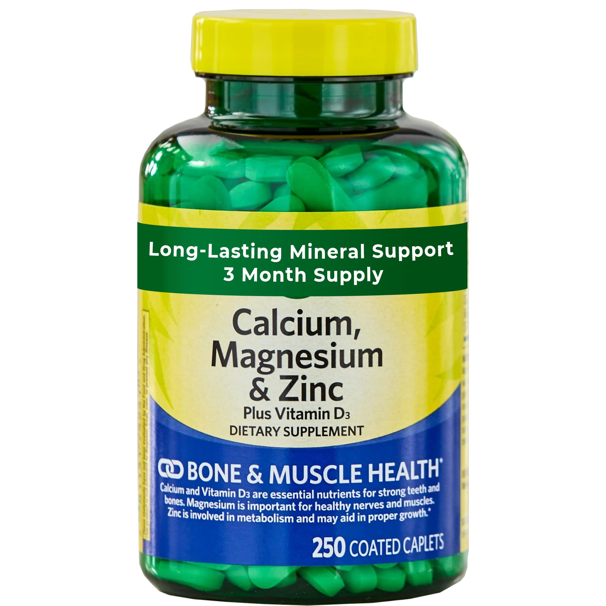 Calcium, Magnésium, Zinc Plus Vitamine D3 – Utilisation quotidienne simple et pratique.