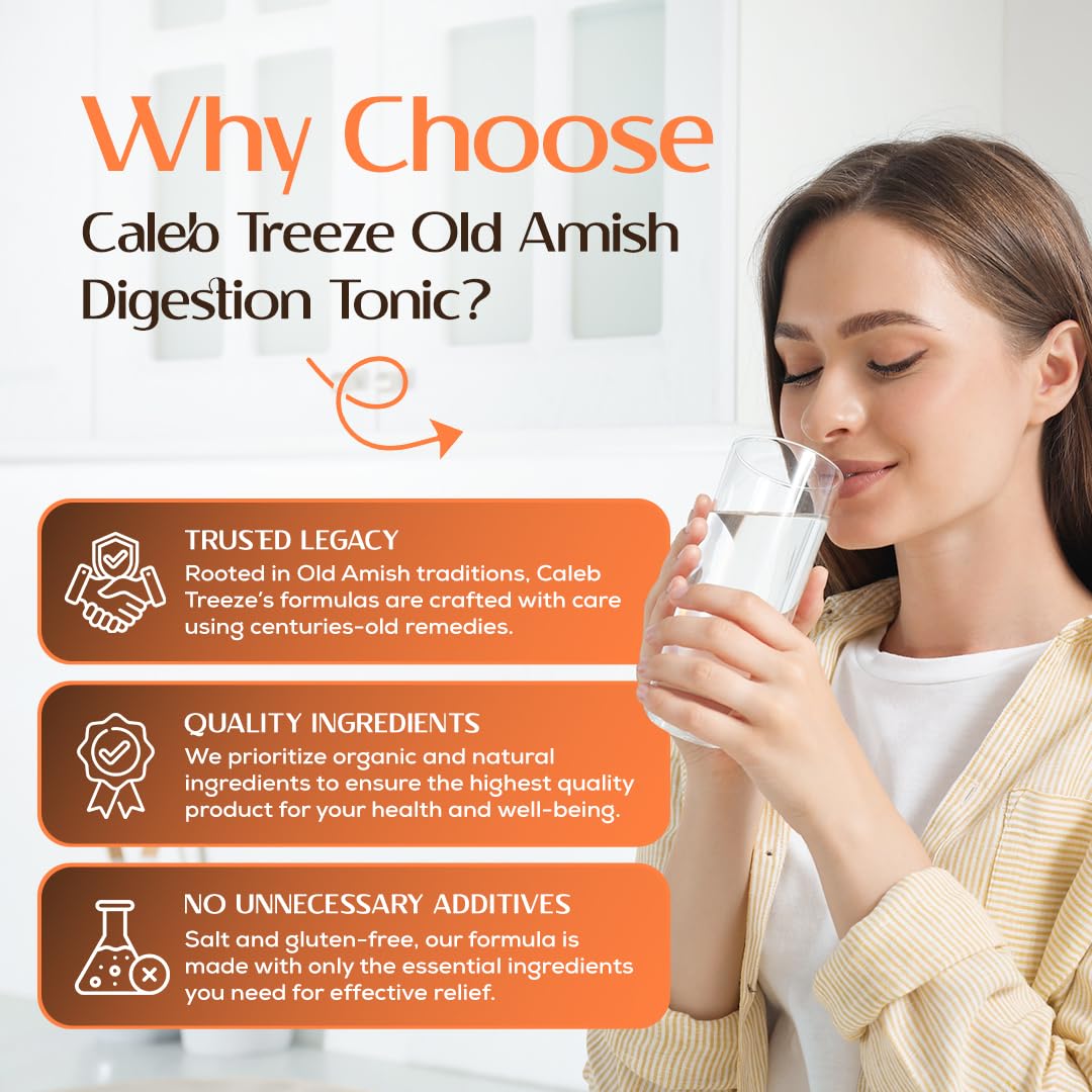 Utilisation après repas avec Caleb Treeze Digestion Tonic.