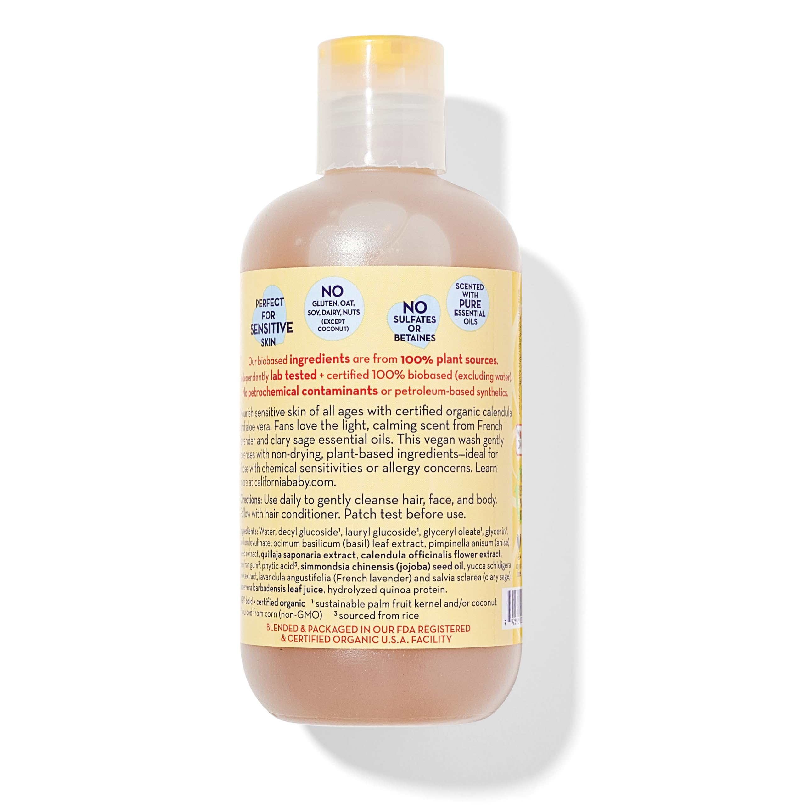 Extrait de calendula visible, California Baby, pour nourrir la peau délicate.