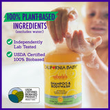 Logo hypoallergénique California Baby, assurance d’une formule adaptée aux peaux sensibles.