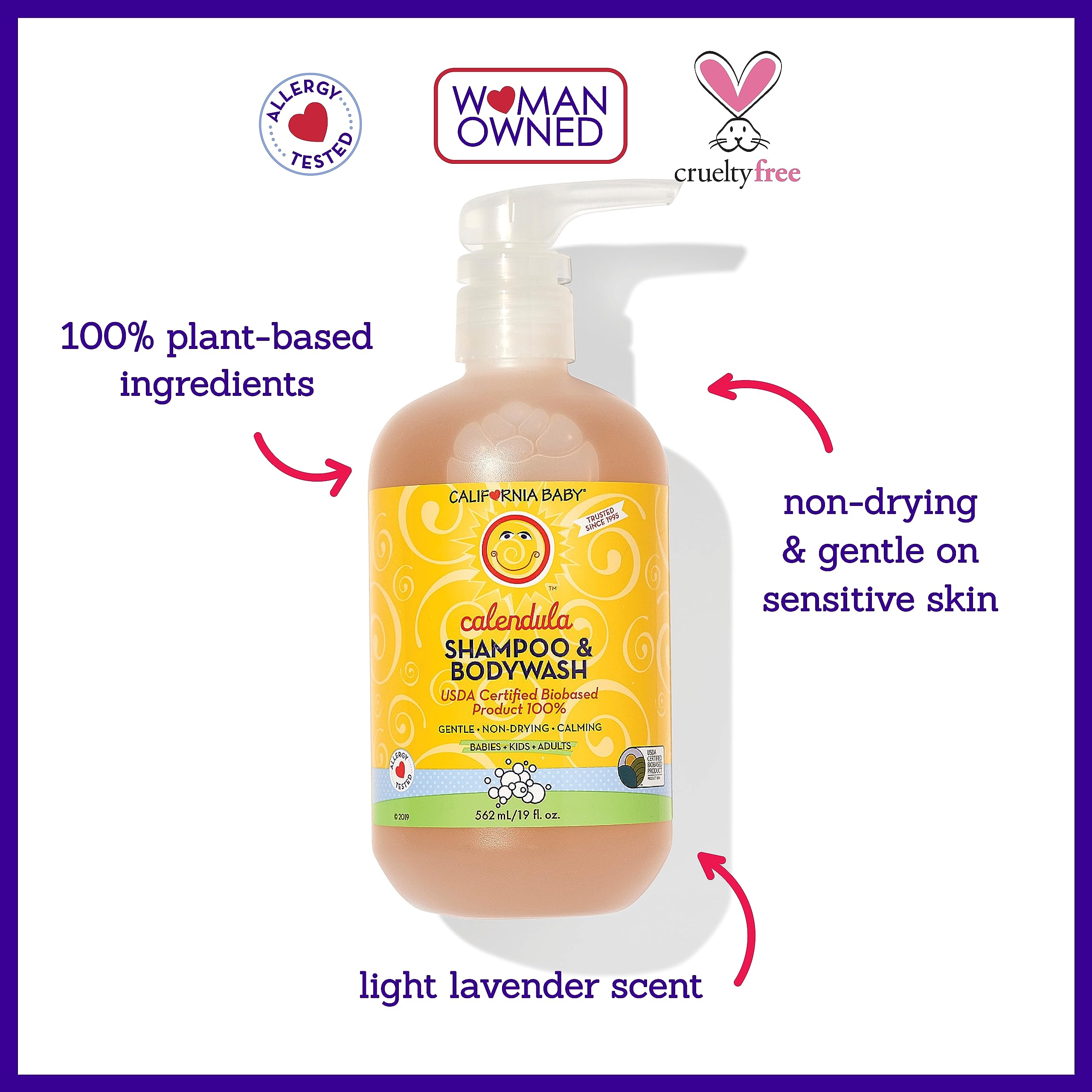 California Baby Lavande: parfum naturel pour rituel coucher apaisant.