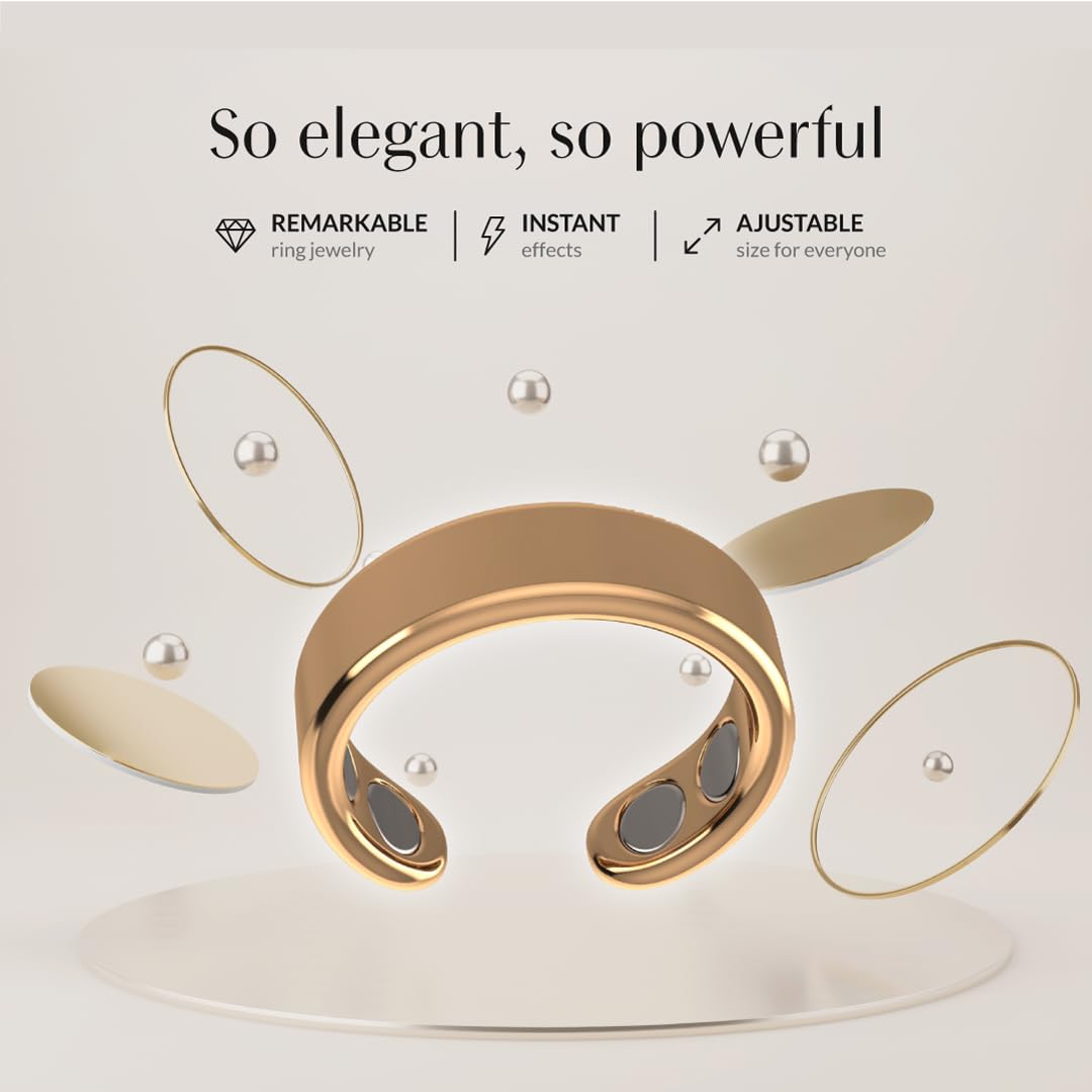 CALMI bague magnétique finition chrome, look moderne et durable.