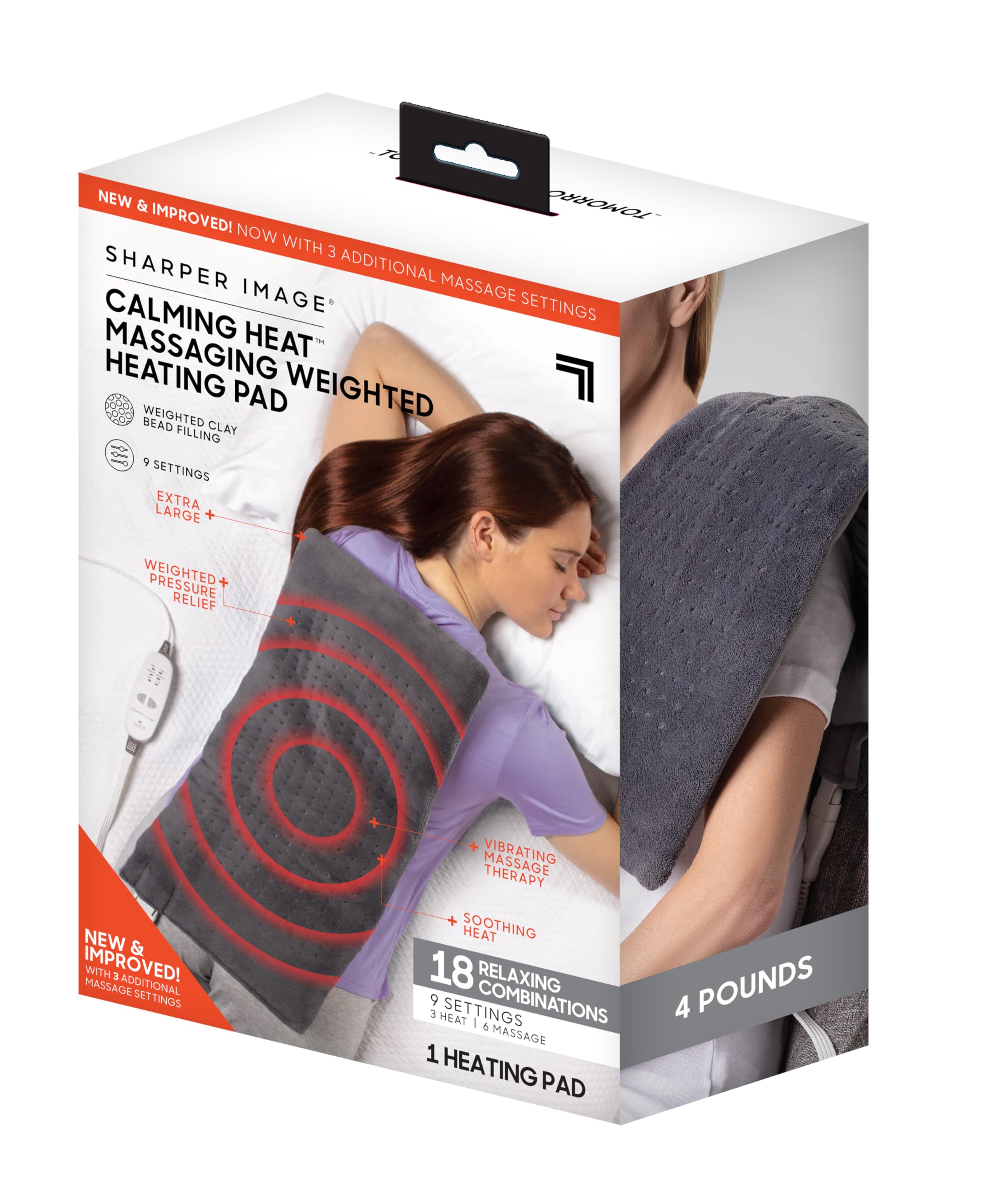 Calming Comfort coussin-chaleur-poids assure une chaleur ciblée et stable pour les muscles.