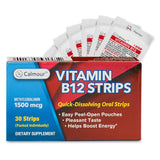 CALMOUR B12 Strips fondent sous la langue rapidement, énergie pratique en déplacement.