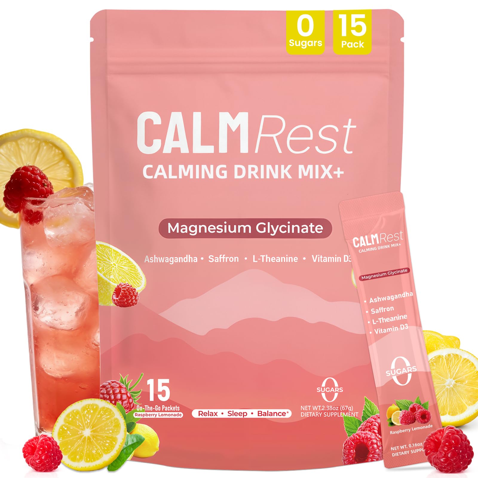 CalmRest boîte Raspberry Lemonade pour une détente en soirée et un rituel relaxant