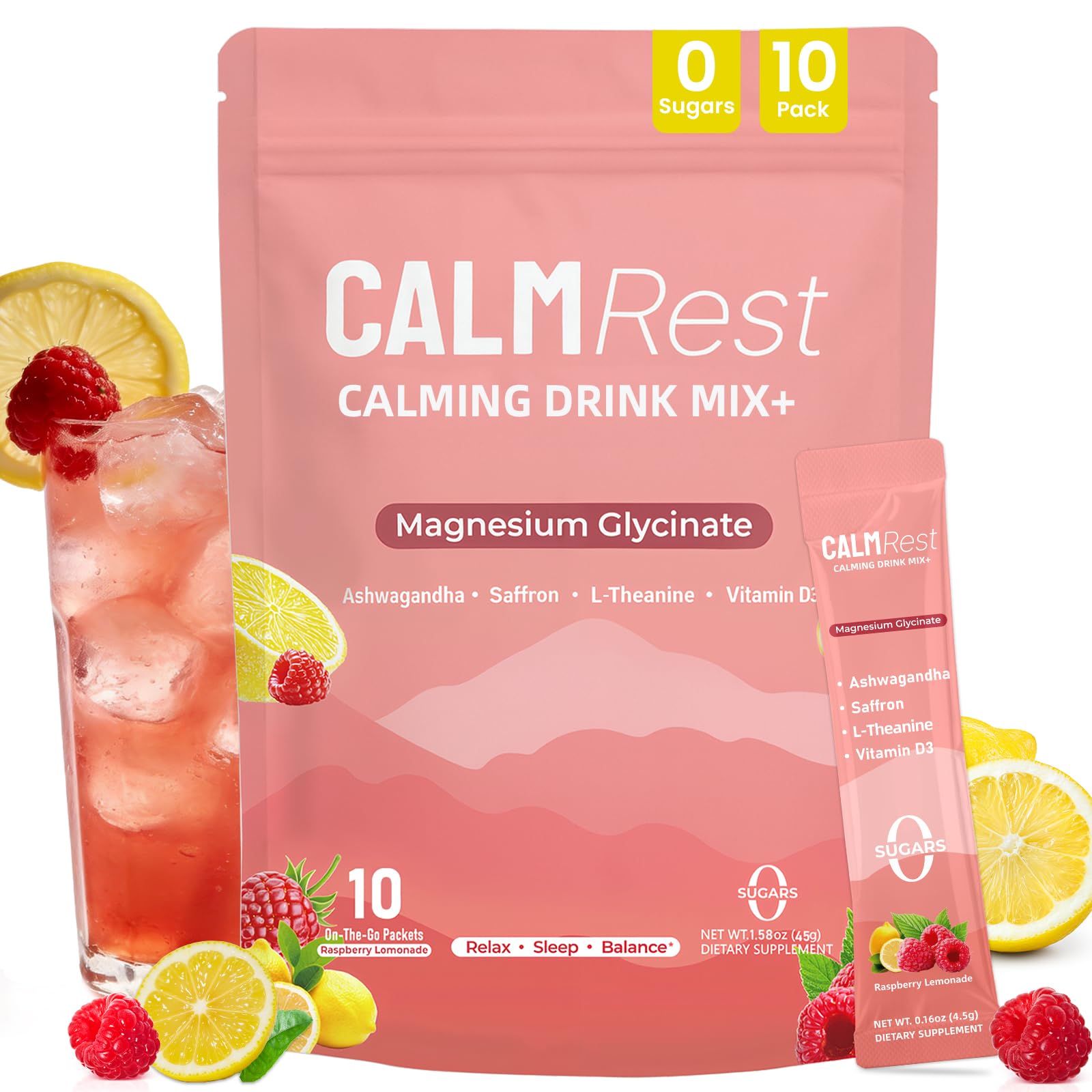 CalmRest : poudre magnesium dans l'eau pour un calme doux