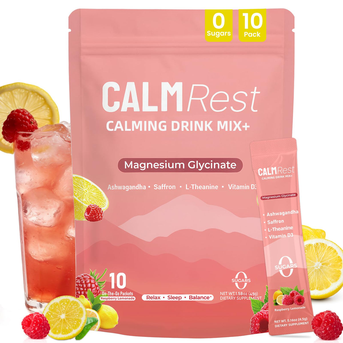 CalmRest : poudre magnesium dans l'eau pour un calme doux