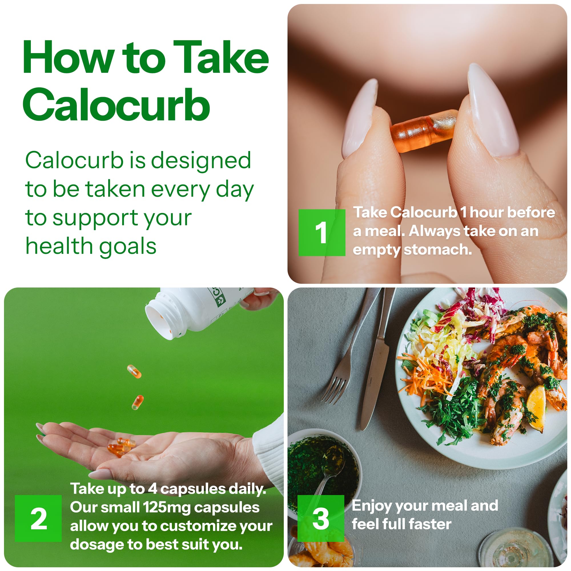 Utilisation quotidienne de Calocurb, conseils pour un cadre alimentaire sain.