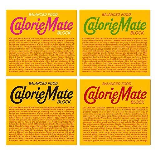 Bloc Calorie Mate de 4 morceaux au goût fruits, énergie rapide et pratique.