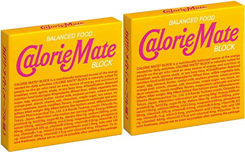 Calorie Mate Maple, face produit: barre énergétique pratique pour les déplacements.