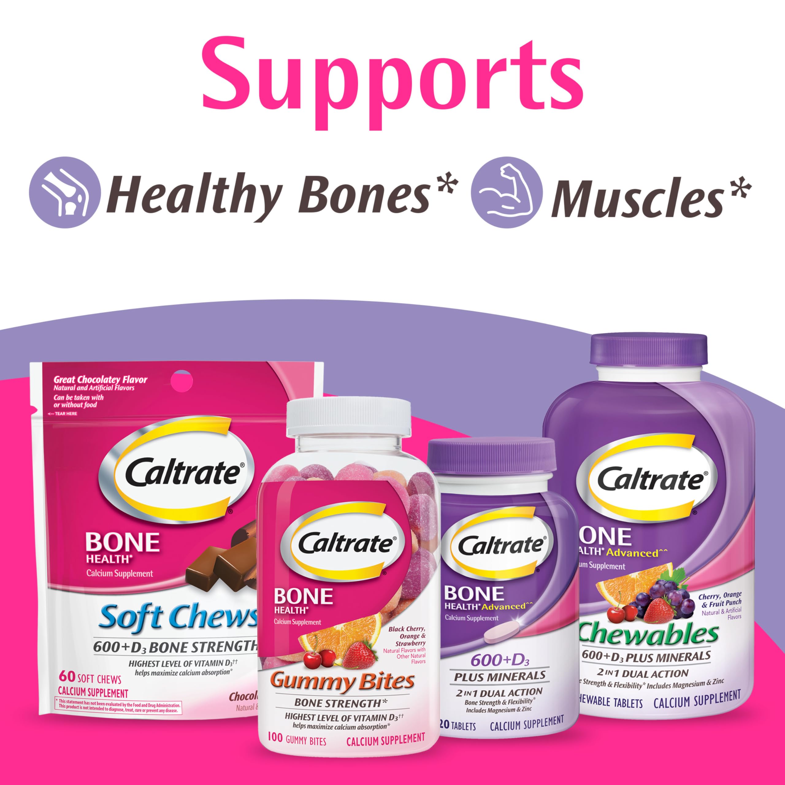 Caltrate 600 Plus D3 Plus Minéraux : meilleure absorption possible grâce à la vitamine D3.