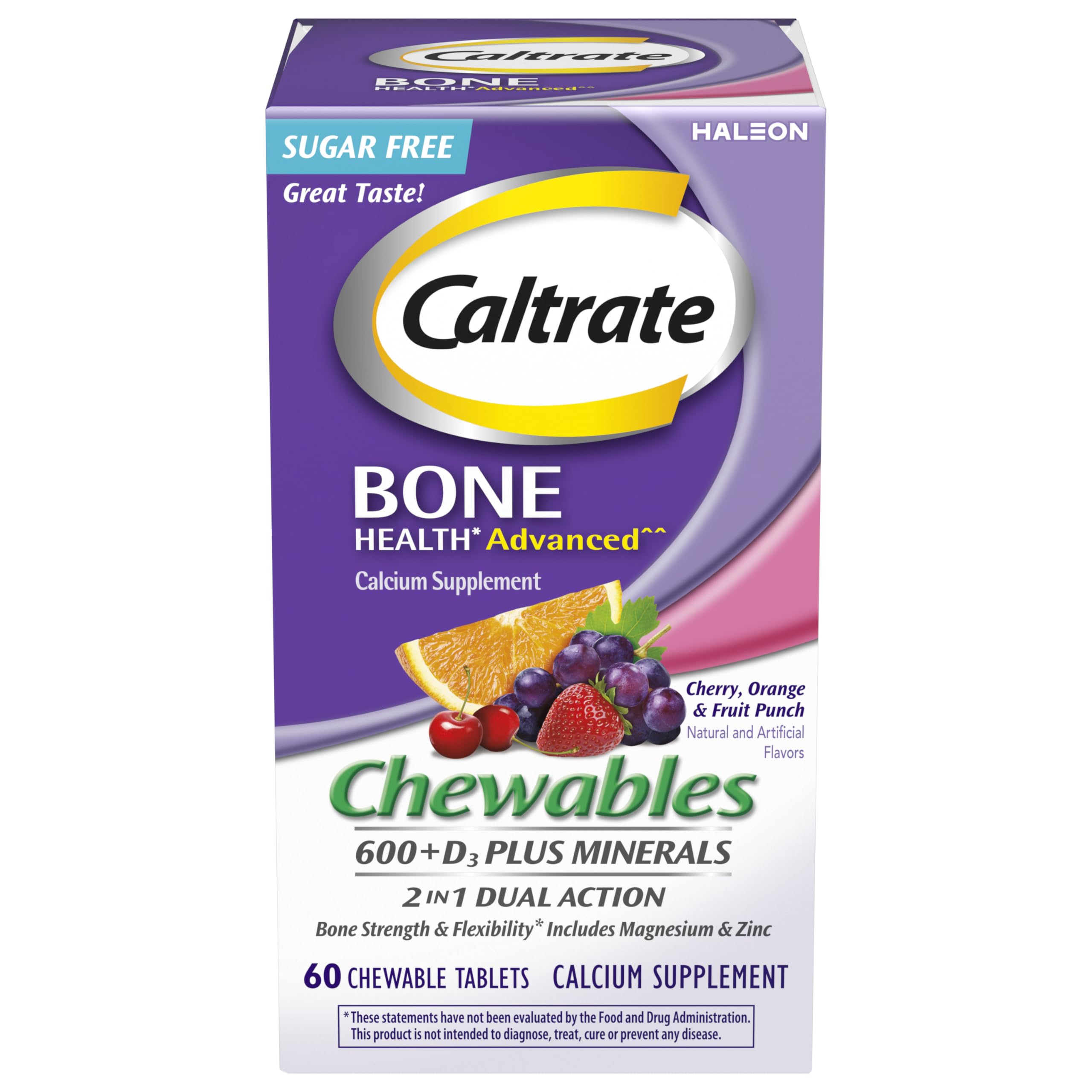 Caltrate bonbons 600+D3 cerise, soutiennent les os et les muscles