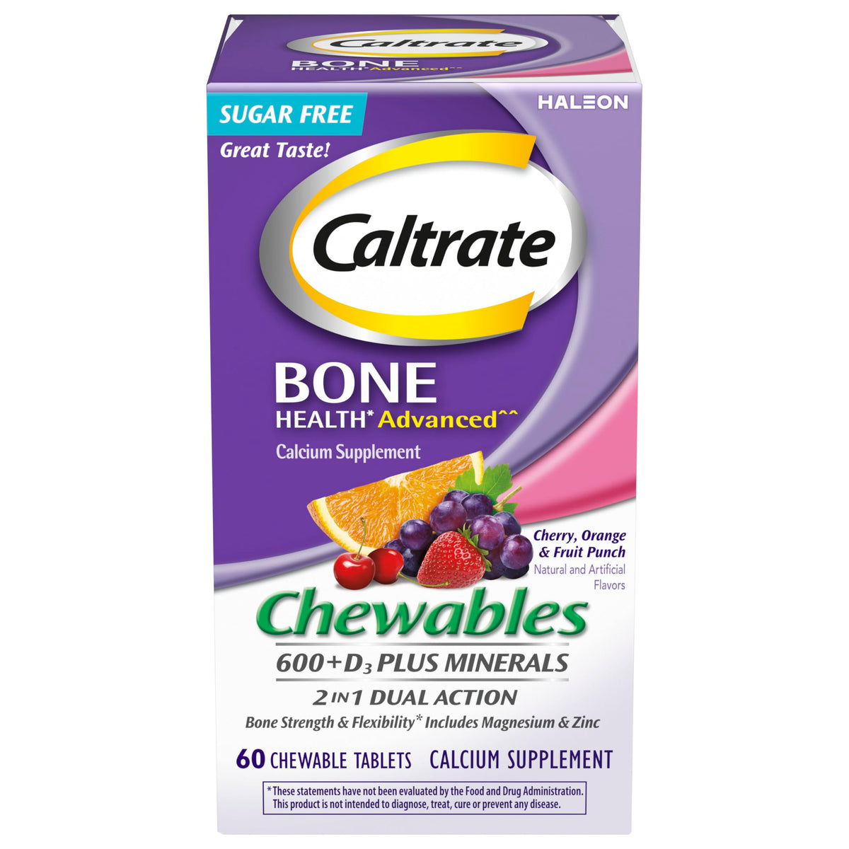 Caltrate bonbons 600+D3 cerise, soutiennent les os et les muscles