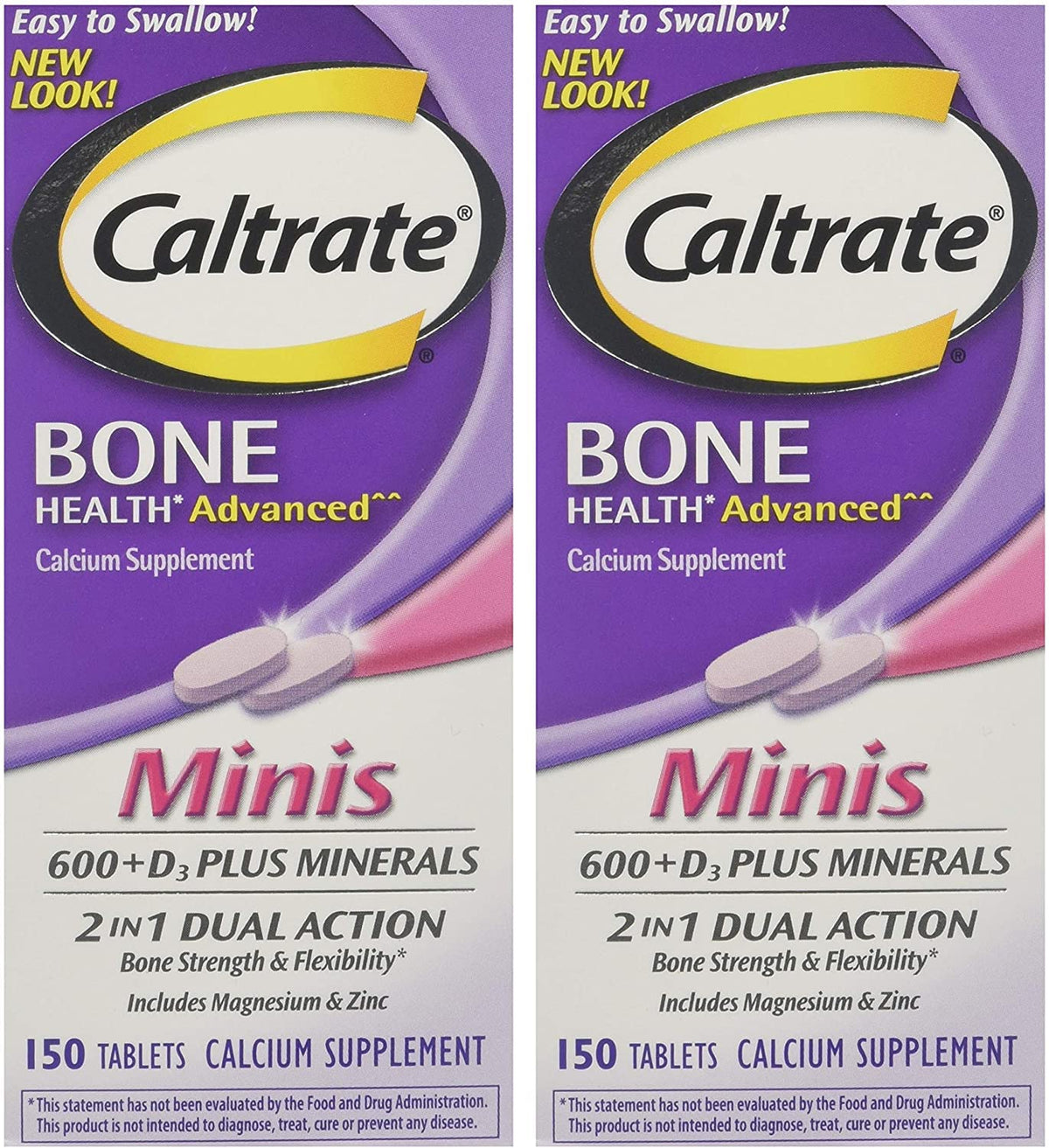 Caltrate Minis boîte extérieure, présentation compacte pour routine quotidienne
