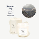 Calyan Wax Co Aspen et Fog – bougie longue durée en verre pour parfum durable