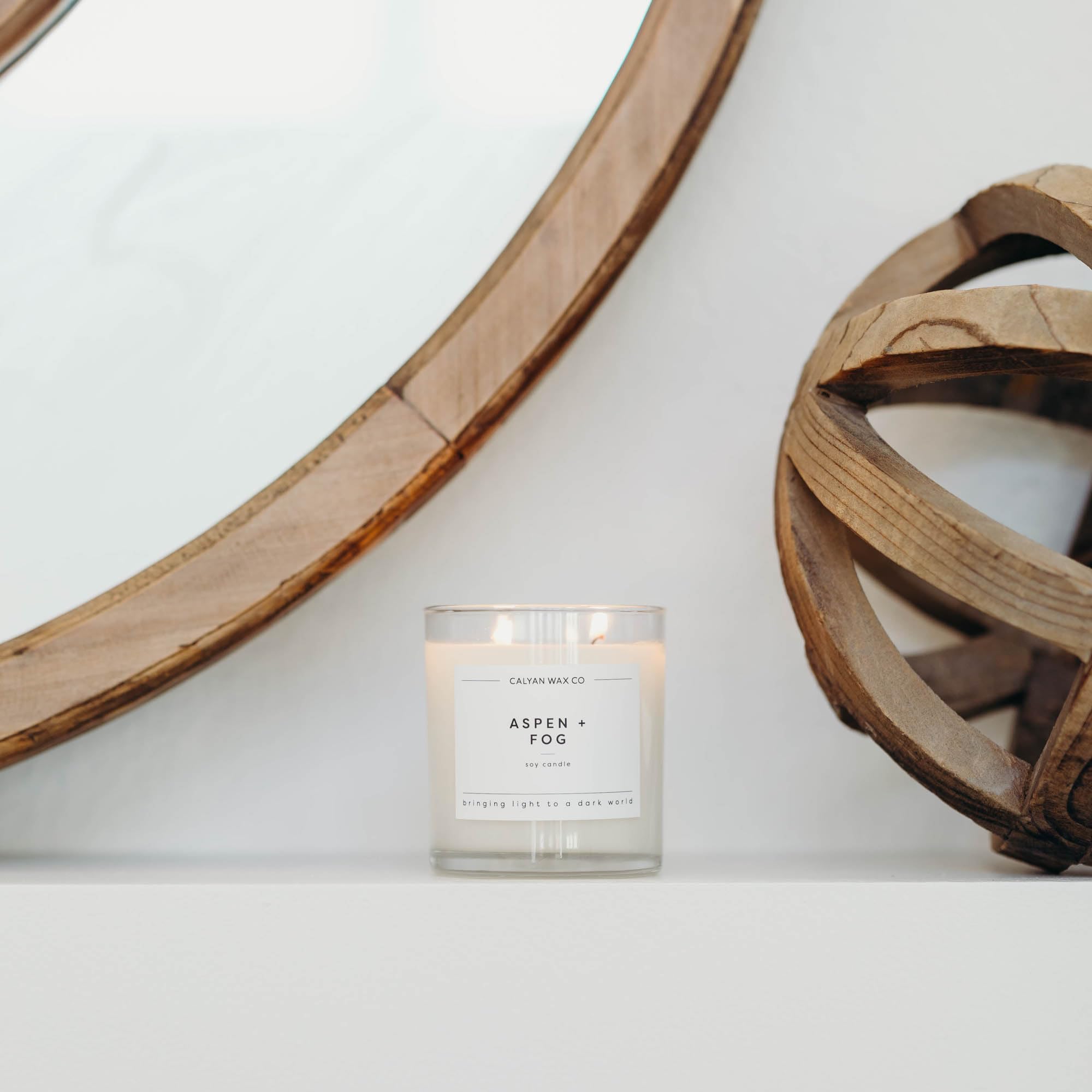 Calyan Wax Co Aspen et Fog – sans paraffine pour une combustion propre