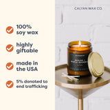 Bougie Calyan Wax Co. citron et sauge — note de rose et agrumes.