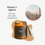Calyan Wax Co Desert et Agave, parfum floral qui crée une atmosphère apaisante.