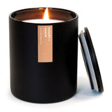 Calyan Wax Co. Desert & Agave, bougie noire en gobelet, ambiance durable.