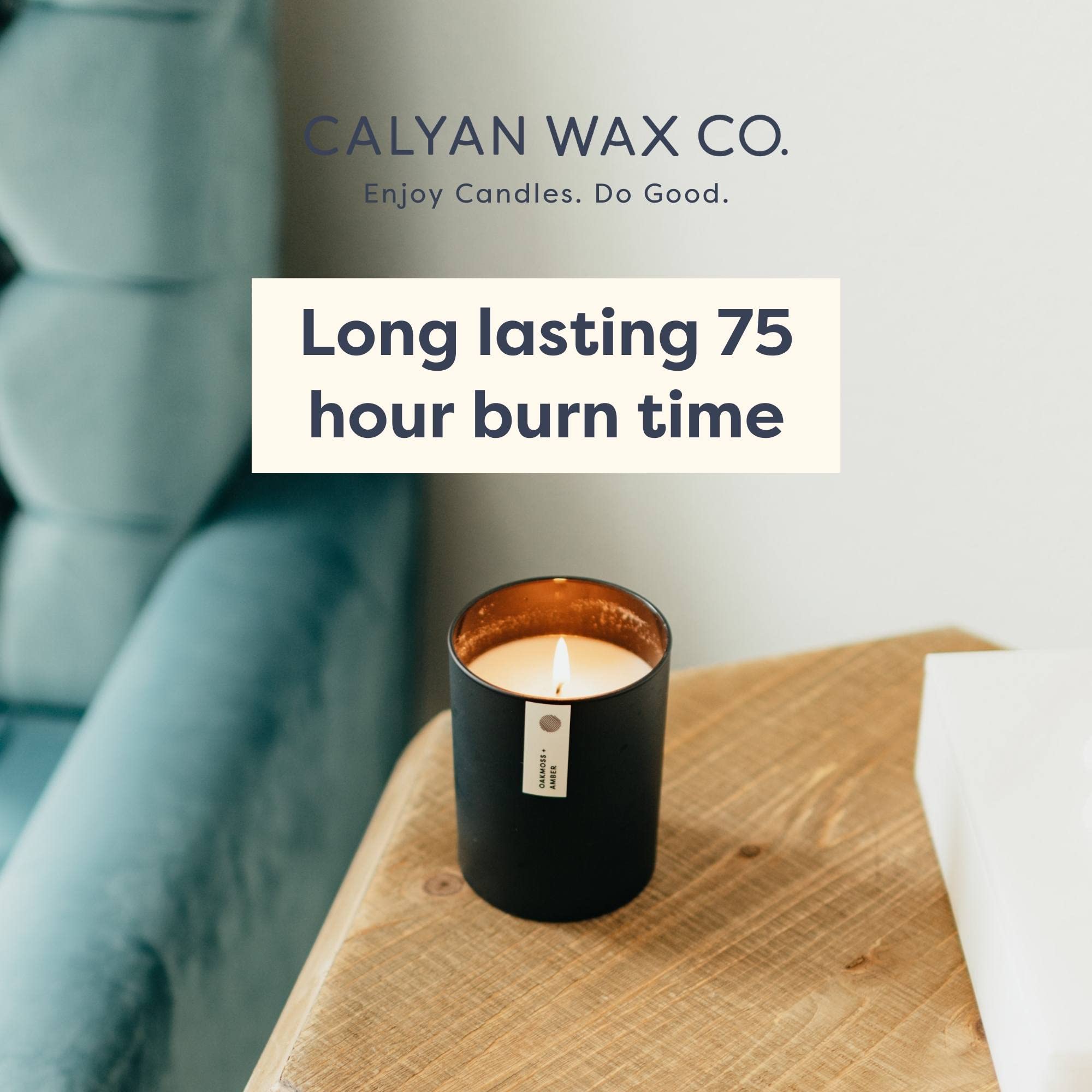 Calyan Wax Co. Desert & Agave, cire soja premium pour brûlage homogène.