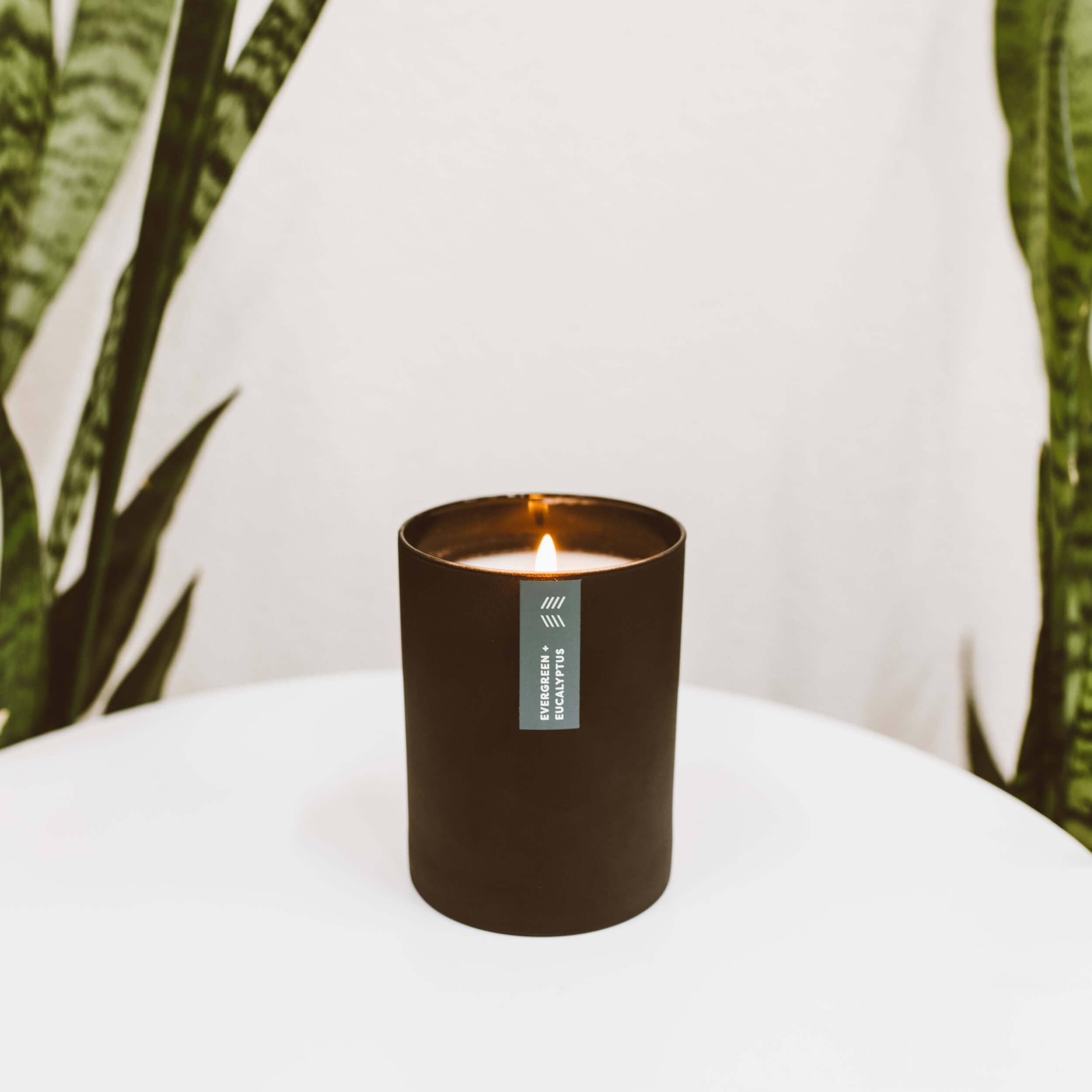 Calyan Wax Co. Emballage minimaliste ajoutant une touche chic.