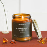 Calyan Wax Co. Rosewood & Amber: flamme stable et chaleur douce.