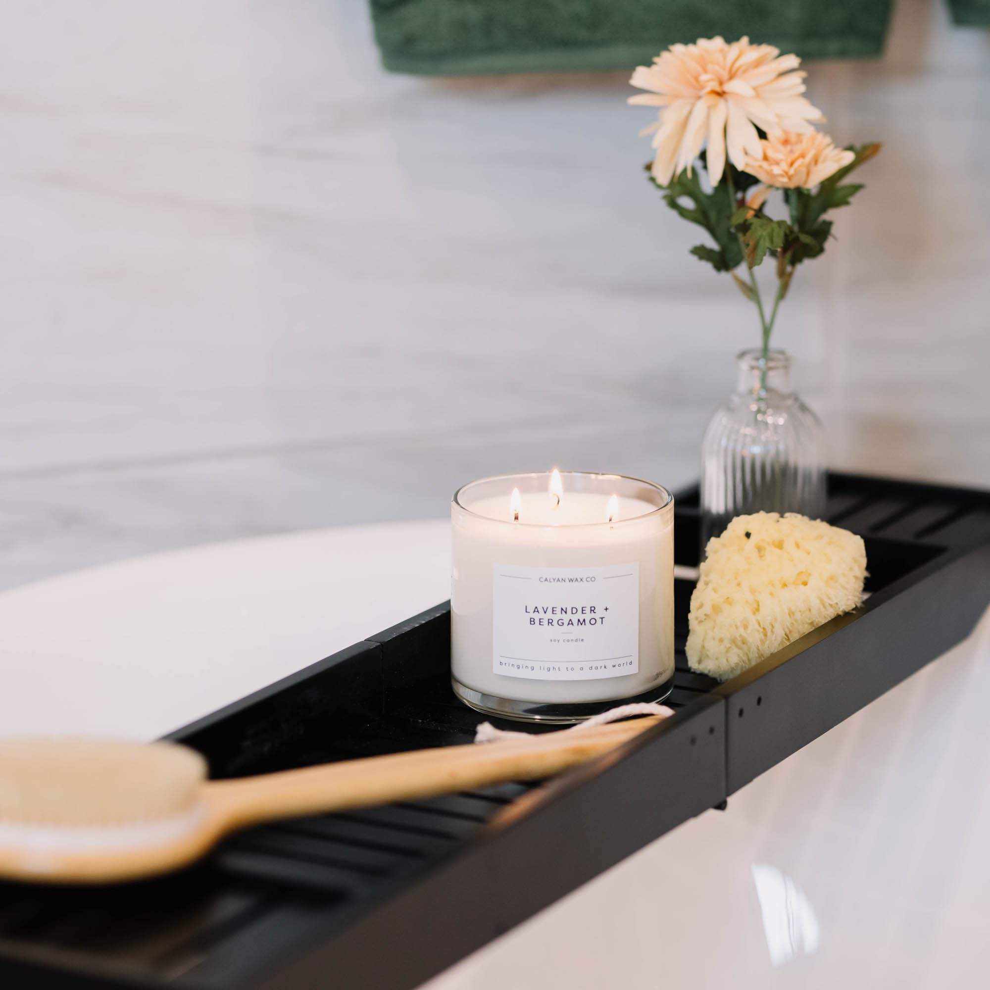 Sans paraffine Calyan Wax Co Lavande Bergamot, composition naturelle
