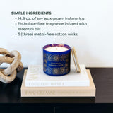 Calyan Wax Co. Notes citrus Yuzu et pamplemousse rouge enrichissent l'ambiance.