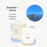 Bougie Seaside & Citrus en grand bocal en verre, ambiance lumineuse et raffinée.