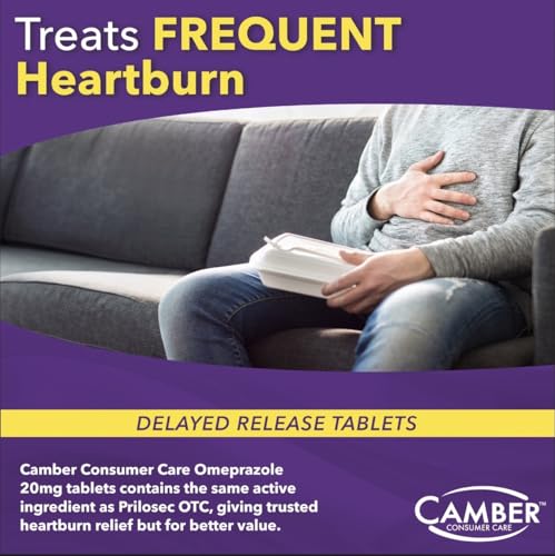 Camber Oméprazole 20mg – dose journalière favorise le contrôle de l’acide.