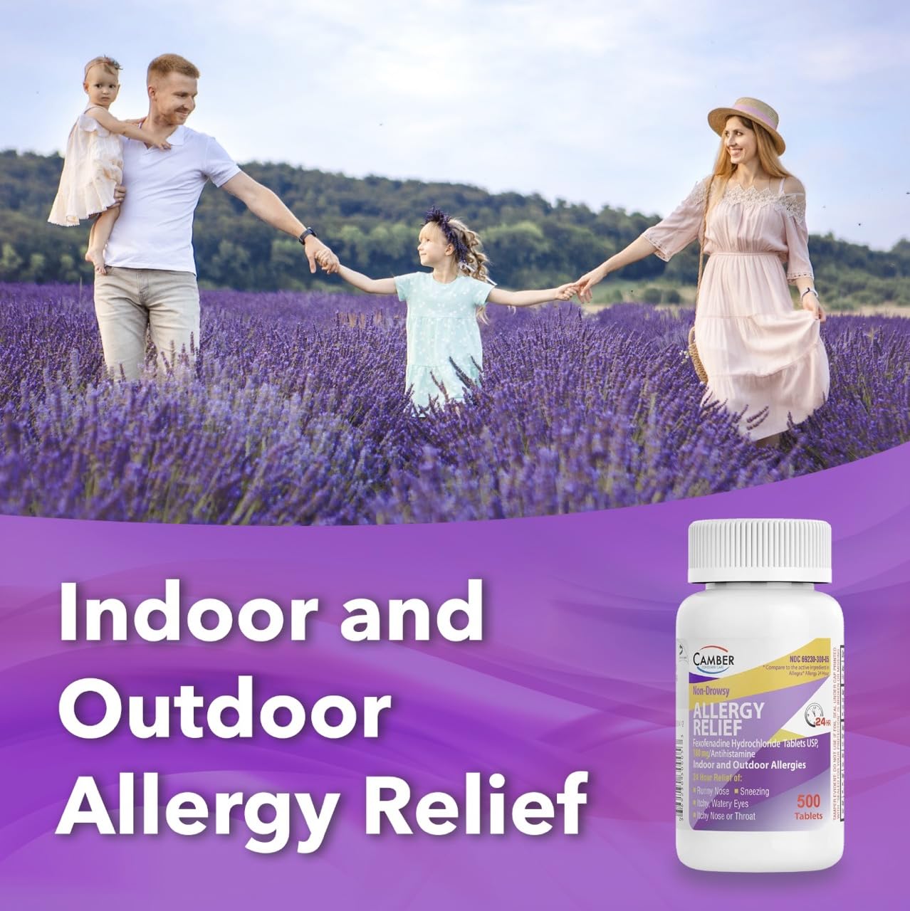 Camber Fexofenadine — usage en extérieur lors d'activités en plein air.