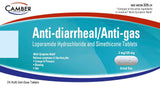 Camber Pharmaceuticals tablettes Loperamide en boîte pour le soulagement rapide de la diarrhée.